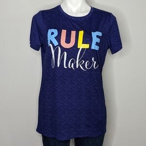✨3/$15 NWT Jaclyn Intimates blue Rule Maker tshirt S